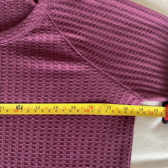 Chaser maroon plum waffle weave long sleeve shirt - Picture 15 of 16